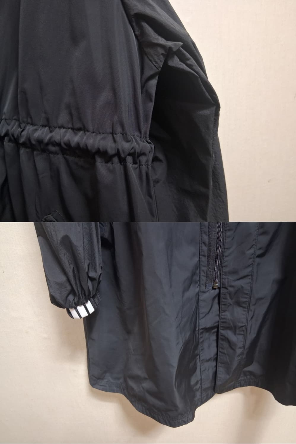 아디다스  윈더브레이커 롱점퍼 블랙 여성 5566 루즈핏 
 상품이미지4