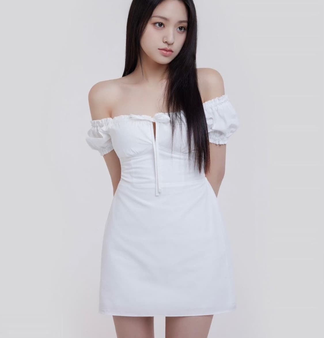 델라인 미연 원피스 화이트  상품이미지3