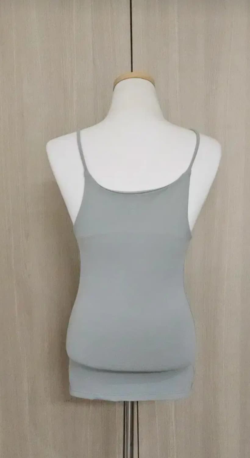 안다르 슬림핏 롱기장 요가 나시 (S) 44 세이지 그린 상품이미지6