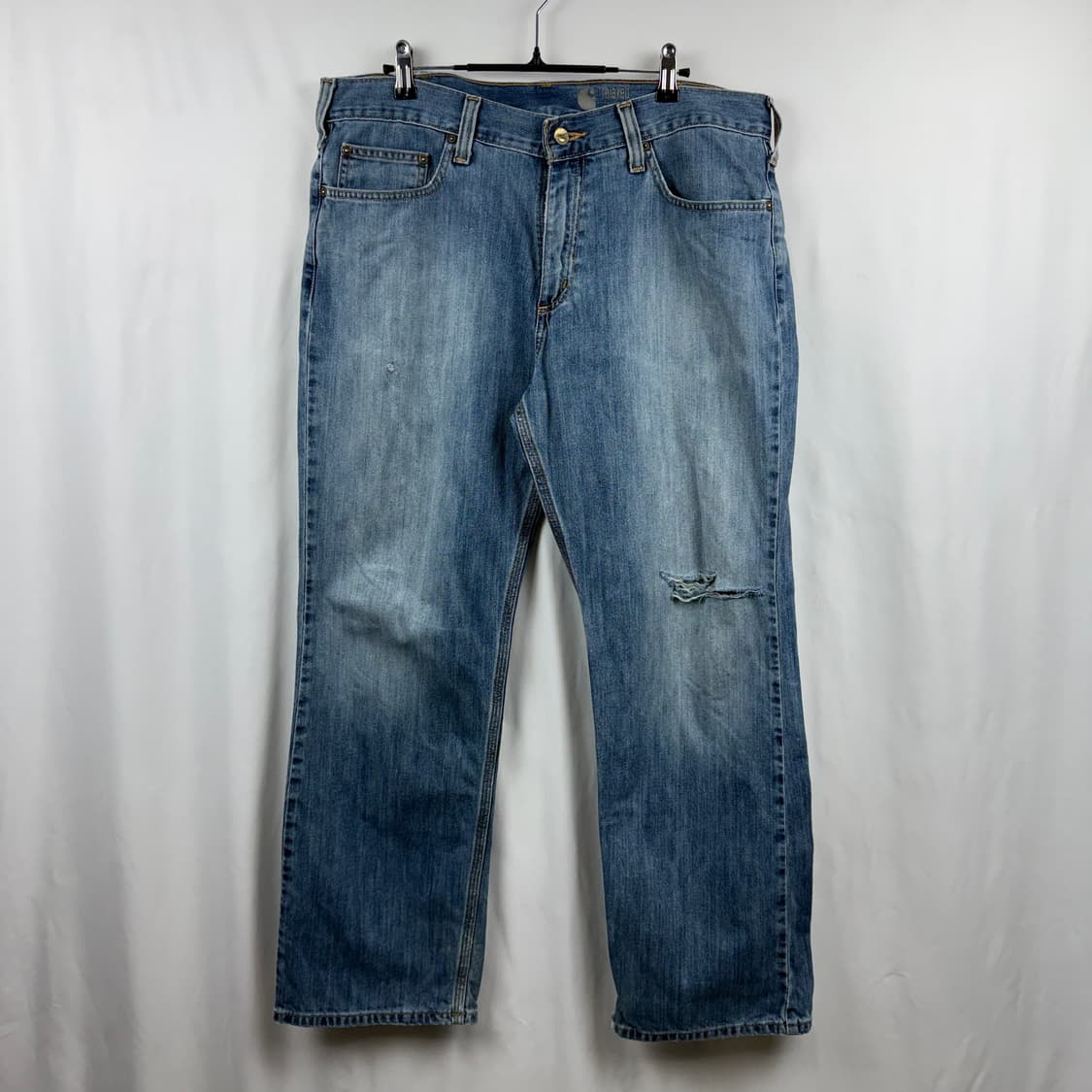 (36) 칼하트 00s 릴렉스 핏 연청 데님 팬츠 상품이미지2