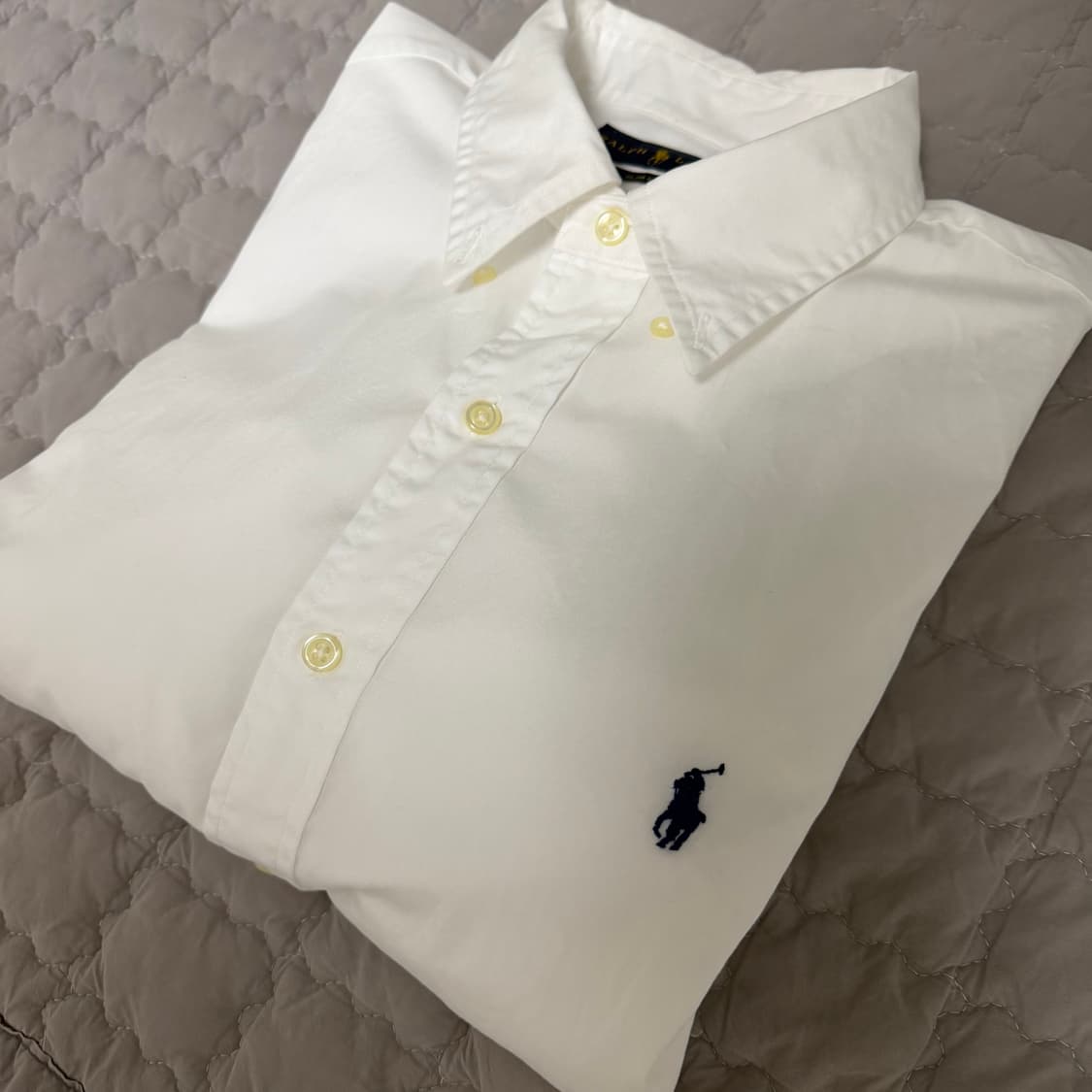 폴로 랄프로렌 포플린 셔츠 화이트 슬림핏 L 상품이미지4