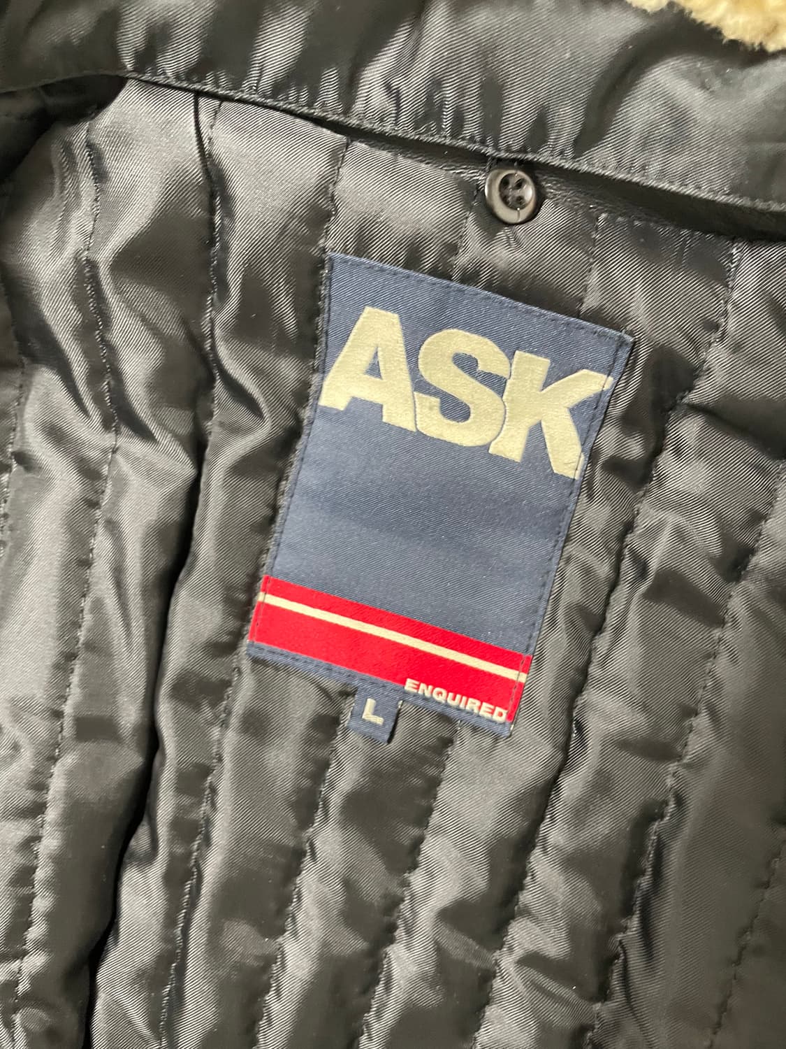 빈티지9. ASK 에스크 소가죽 자켓 퍼 탈부착 누빔 라이더 점퍼 레더 상품이미지4