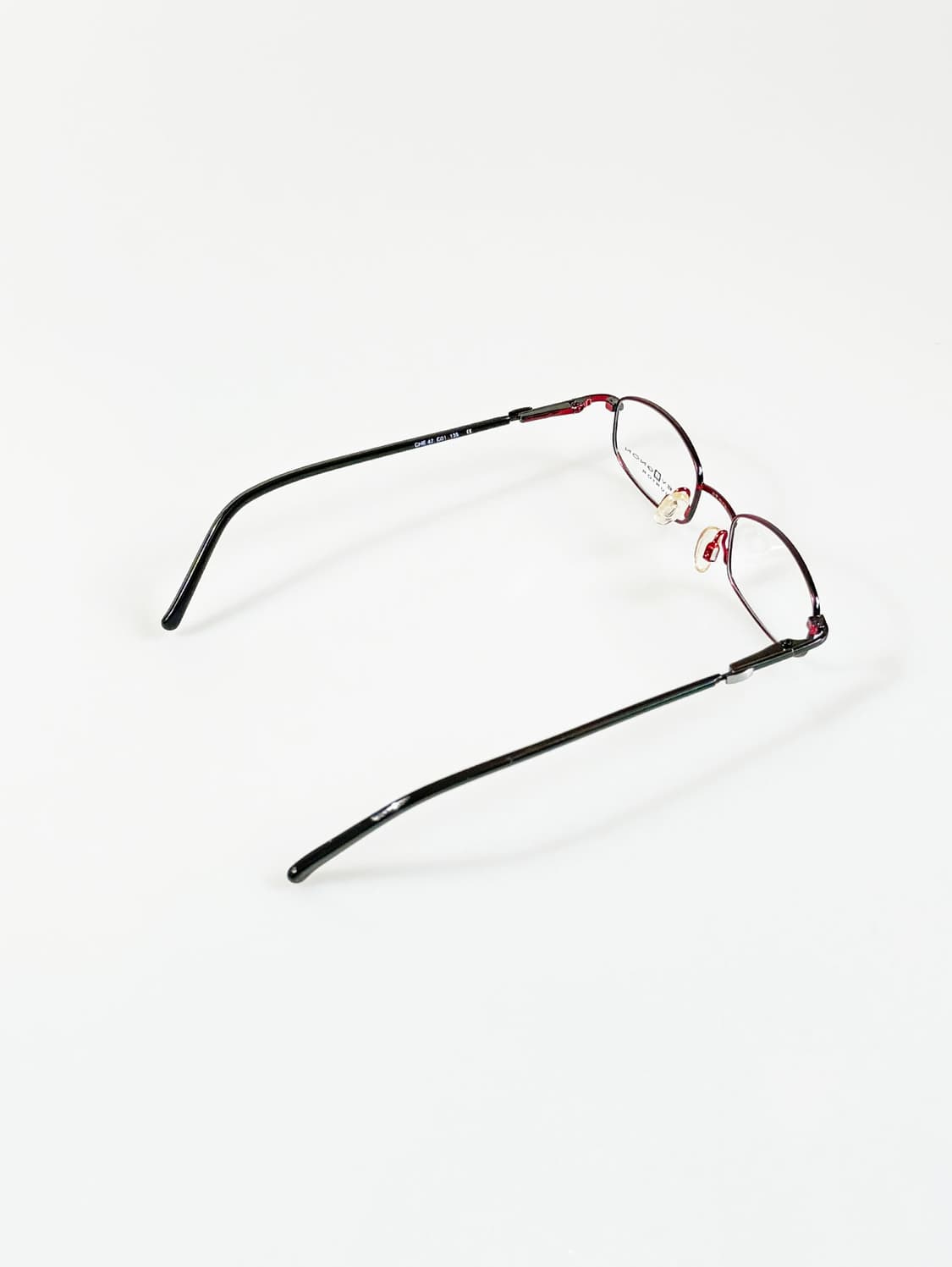 90s CHEVIGNON 블랙메탈 슬림 스퀘어 빈티지 안경 상품이미지4