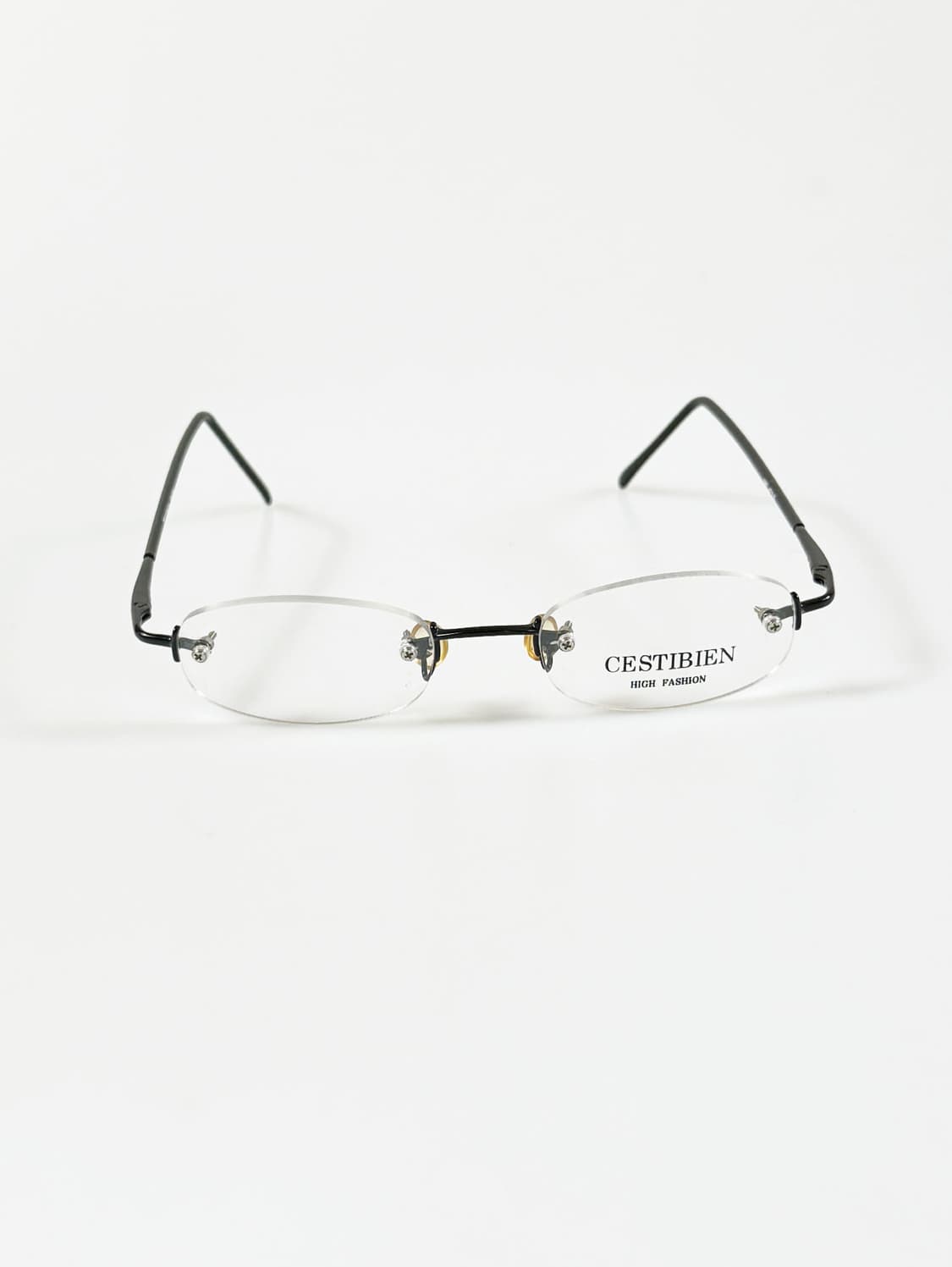 CESTIBIEN 블랙 무테 스퀘어 메탈 빈티지 안경 상품이미지1