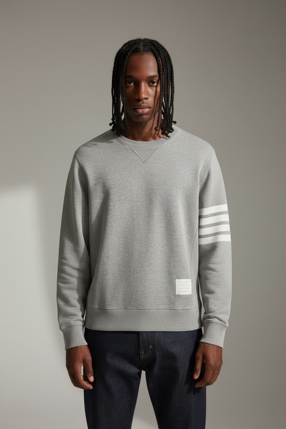 95~97/ 톰브라운 사선완장 그레이 맨투맨 상품이미지1