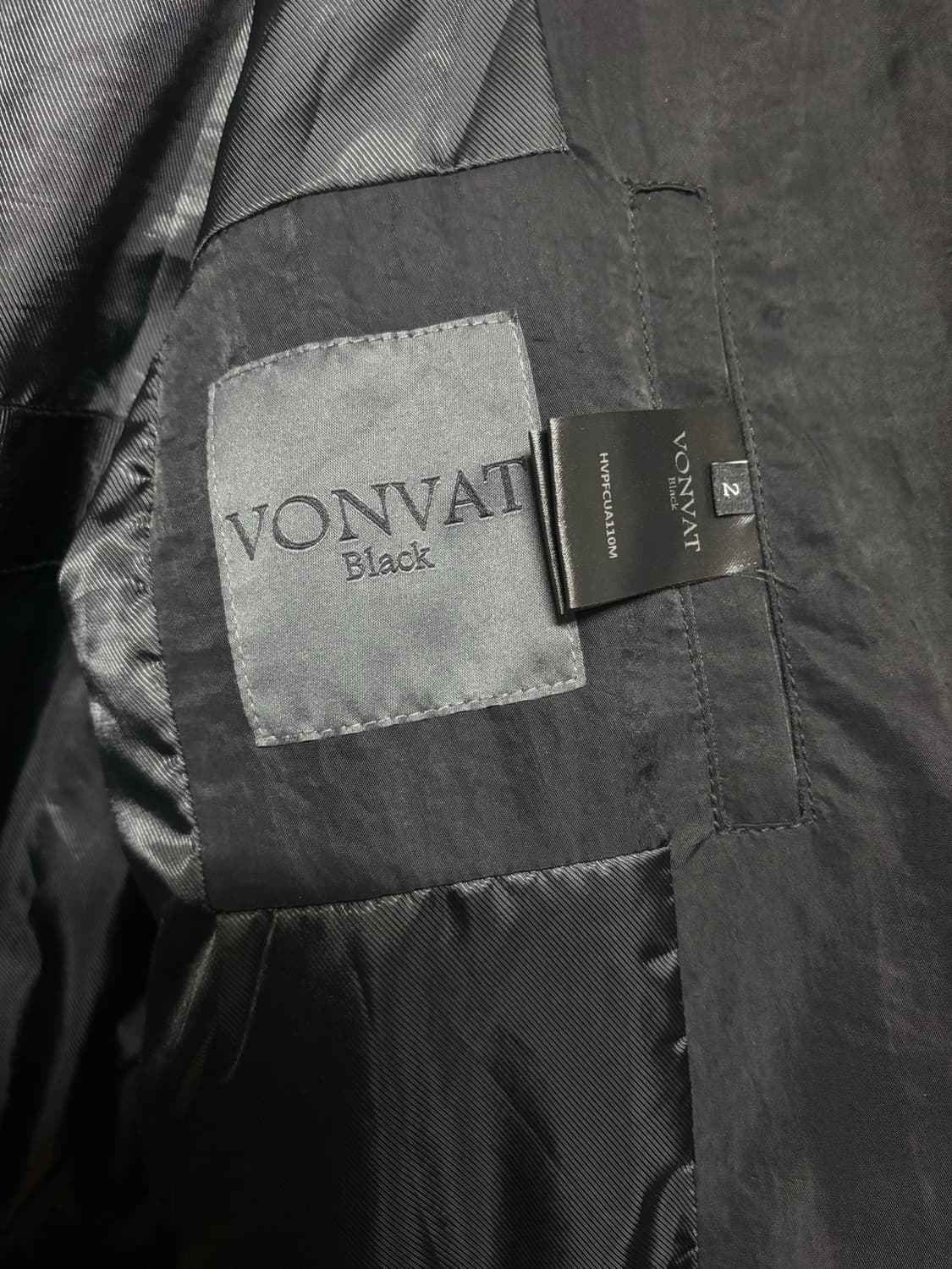 [VONVAT] 본바트 오버핏 셔링 니트 하이넥 나일론 봄버 자켓 L 상품이미지5