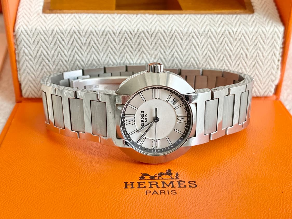 에르메스 노마드 NO1.210 여성용 쿼츠 28mm 화이트 다이얼 스틸 상품이미지1