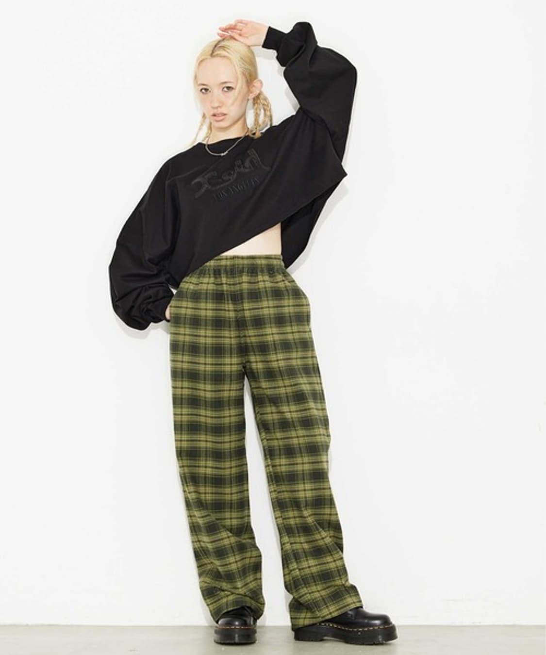 엑스걸 X-girl Satin Patch L/S Wide Tee 상품이미지6