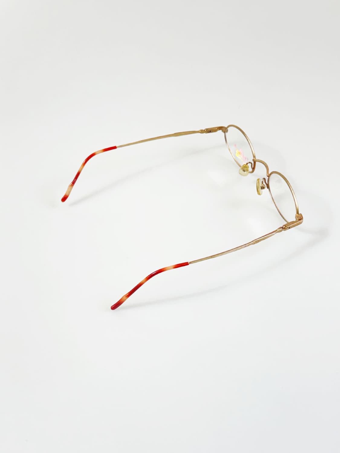90s THEME 골드 슬림 오벌 메탈 프레임 빈티지 안경 상품이미지4