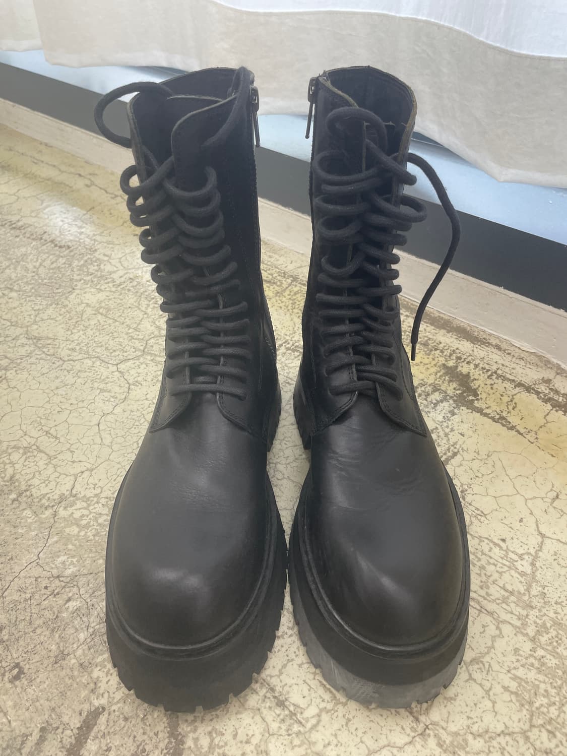 Ann demeulemeester 앤드뮐미스터 플랫폼 컴뱃부츠 상품이미지4