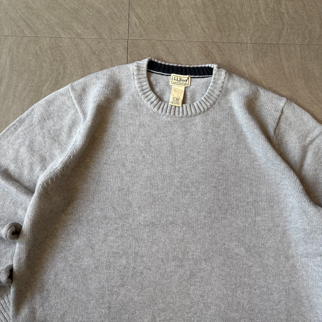 L.L.bean 엘엘빈 그레이 해비 코튼 니트  상품이미지3