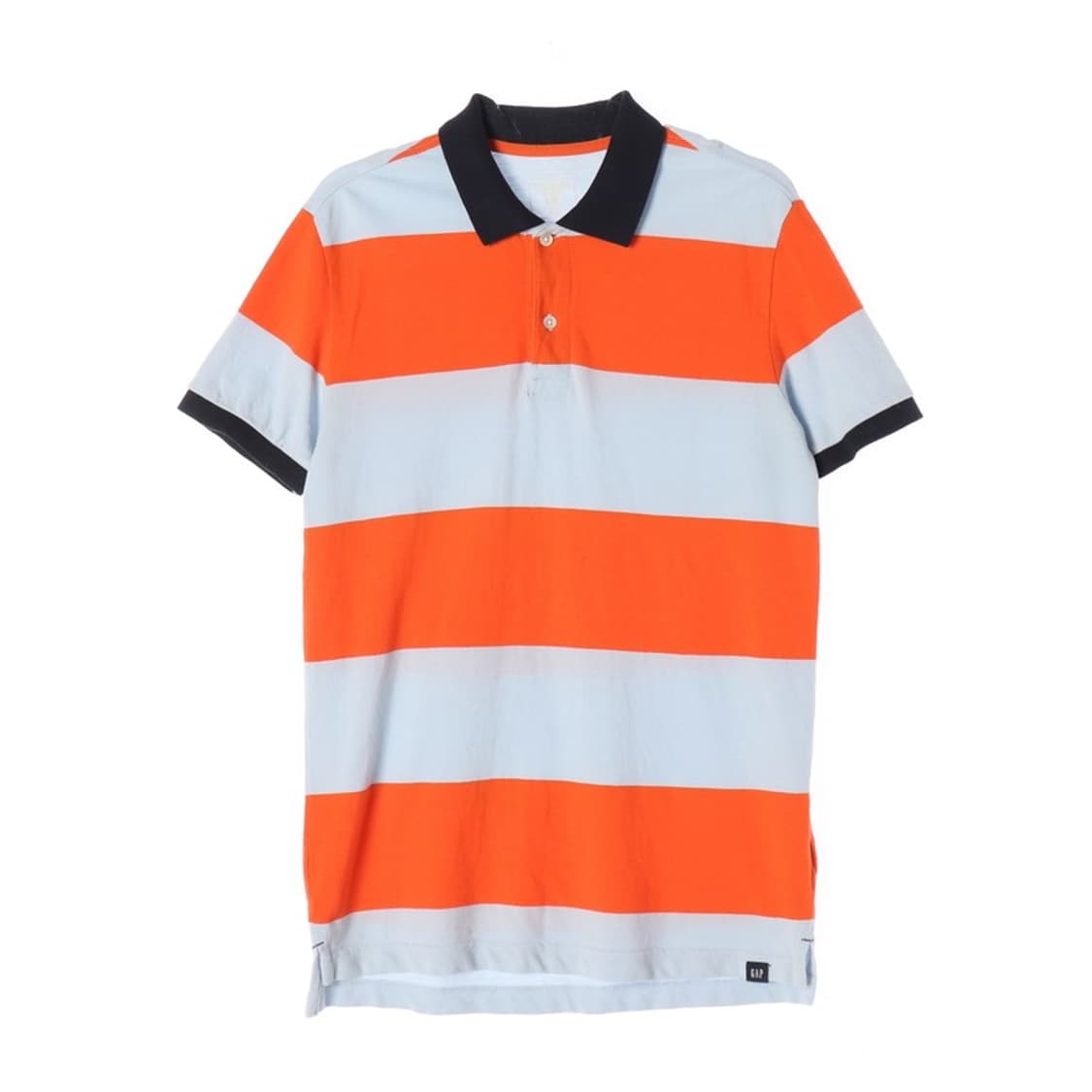 GAP 스트라이프 피케 반팔 카라티 S 상품이미지1