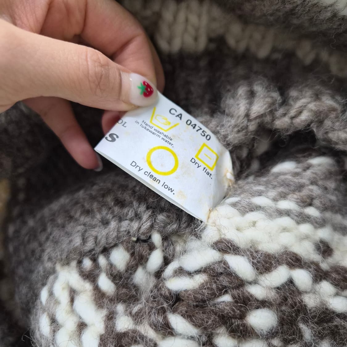 코위찬 울 니트 집업 남성 L 상품이미지5