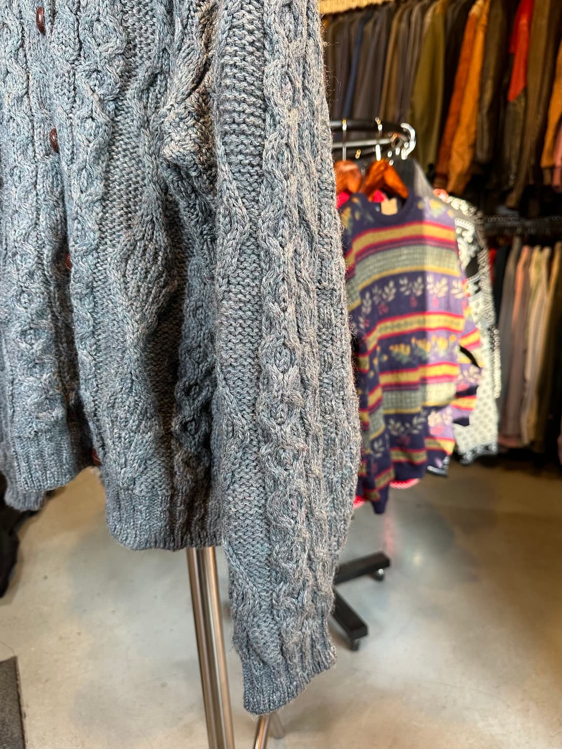 엘엘빈 헤비 울 피셔맨 스웨터 가디건 우먼스 상품이미지5