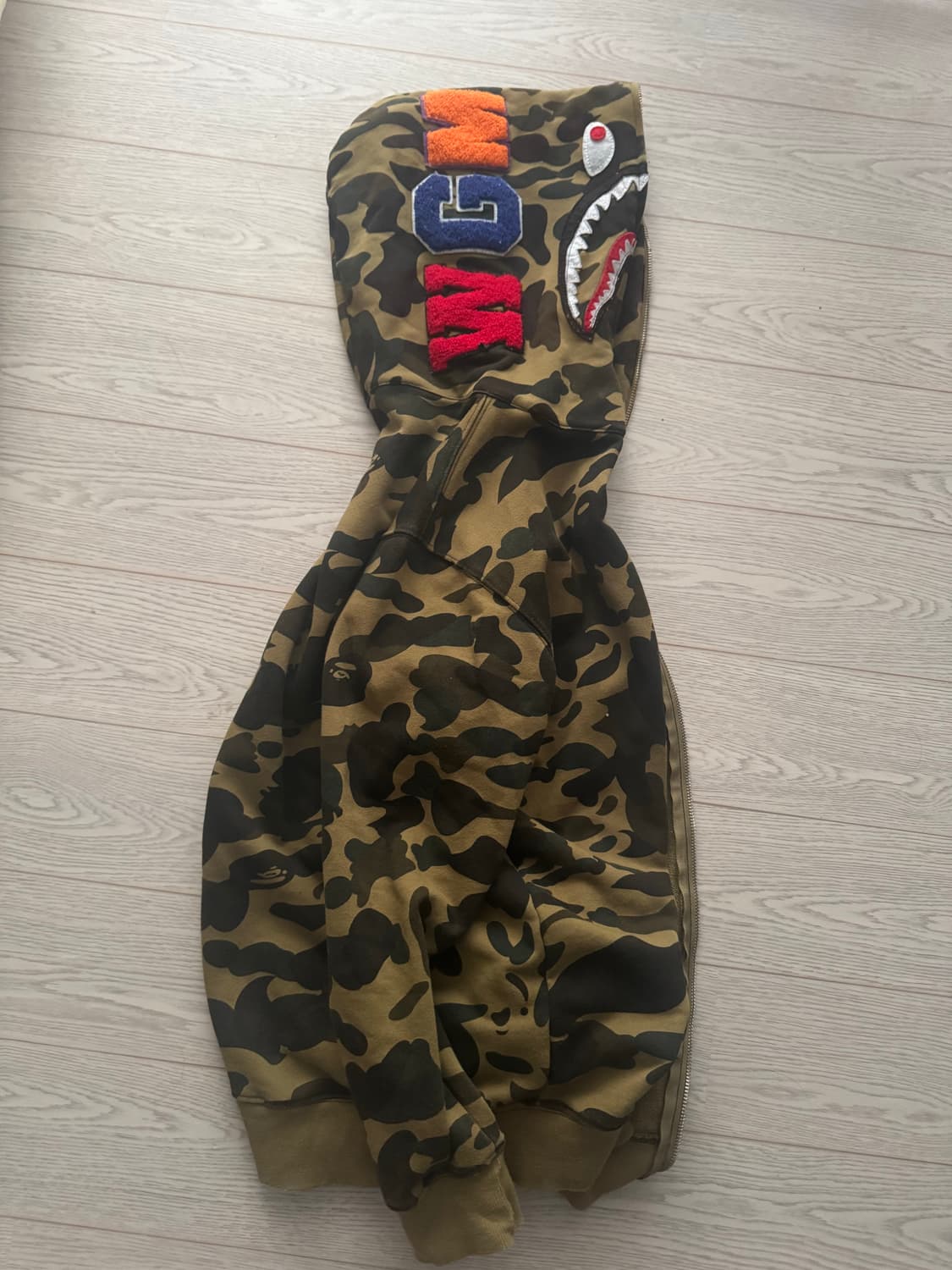 베이프 녹계 후드집업 L 상품이미지1