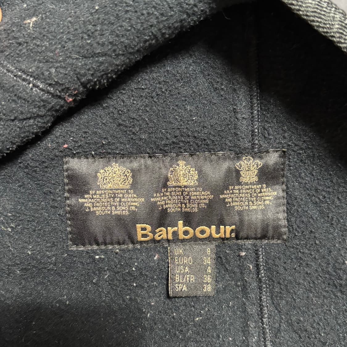 34 바버 여성용 넥 버클 네이비 퀄팅 자켓 상품이미지4