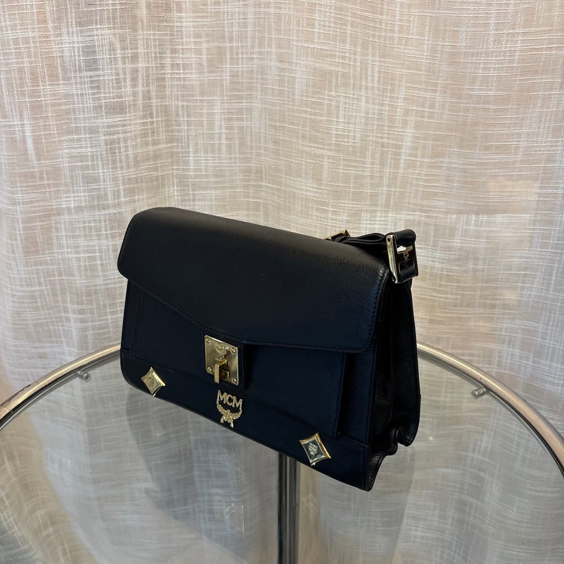 정품 MCM 가죽 금장 숄더백     상품이미지3