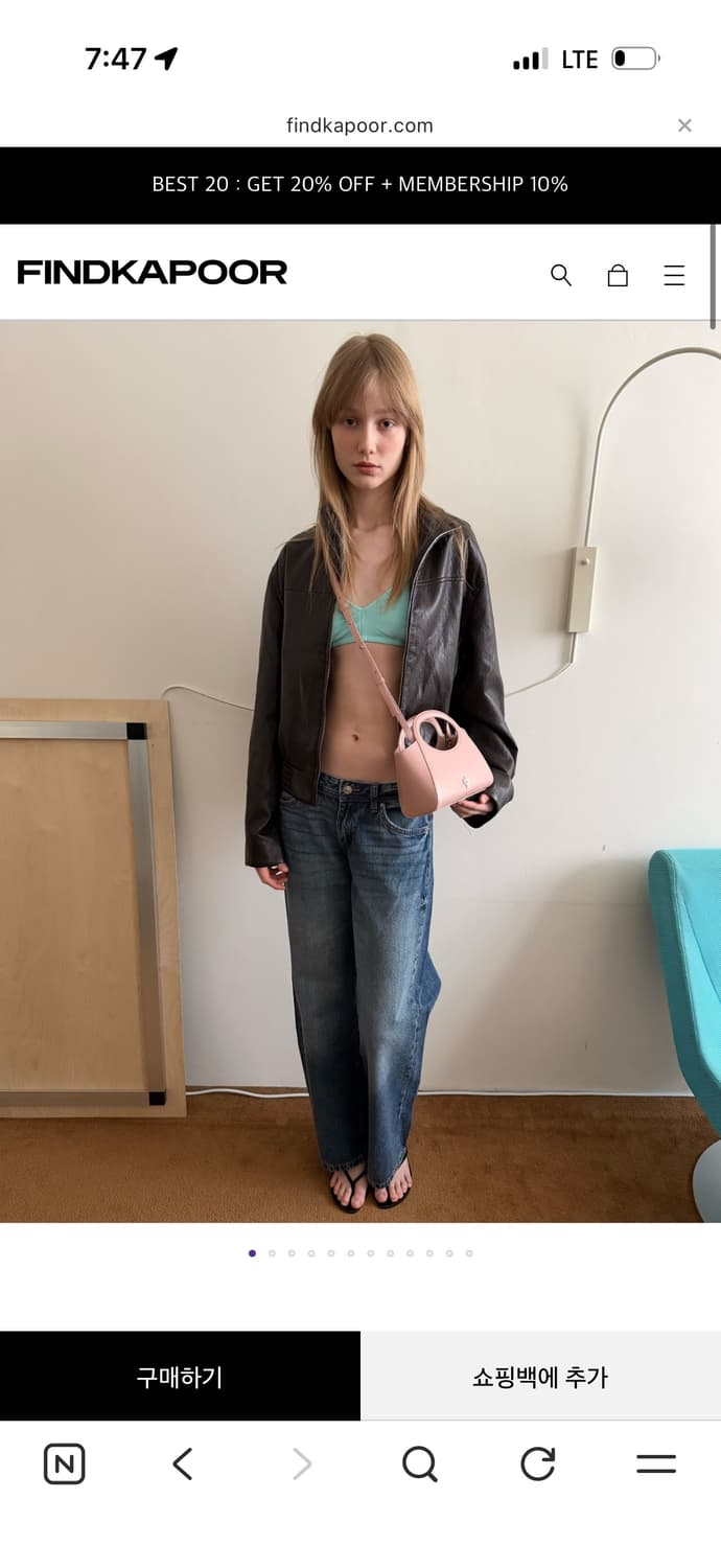 파인드카푸어 마켓백 20 - 애나멜 더스티핑크 상품이미지4