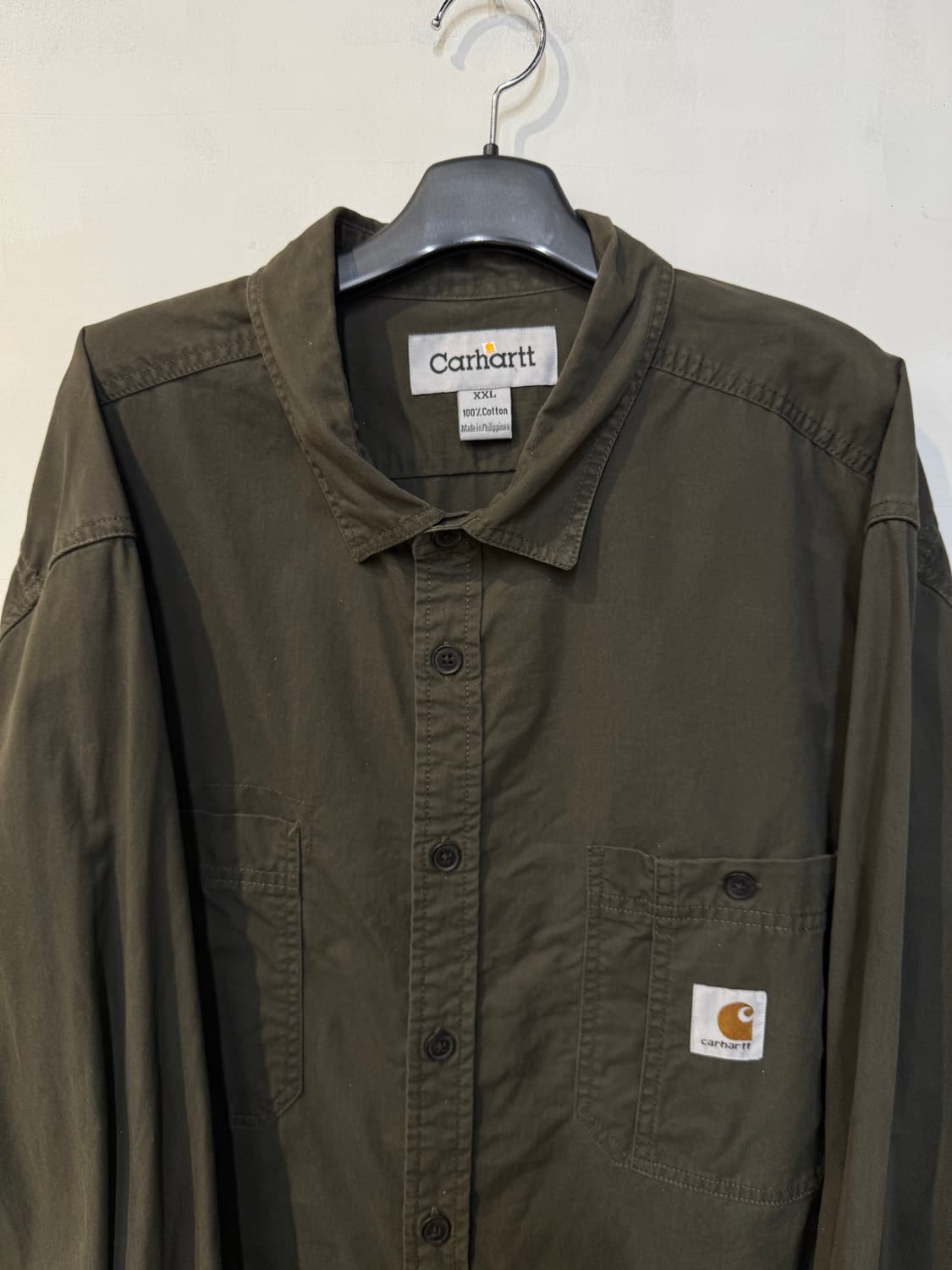 칼하트 카키 긴팔셔츠 상품이미지2