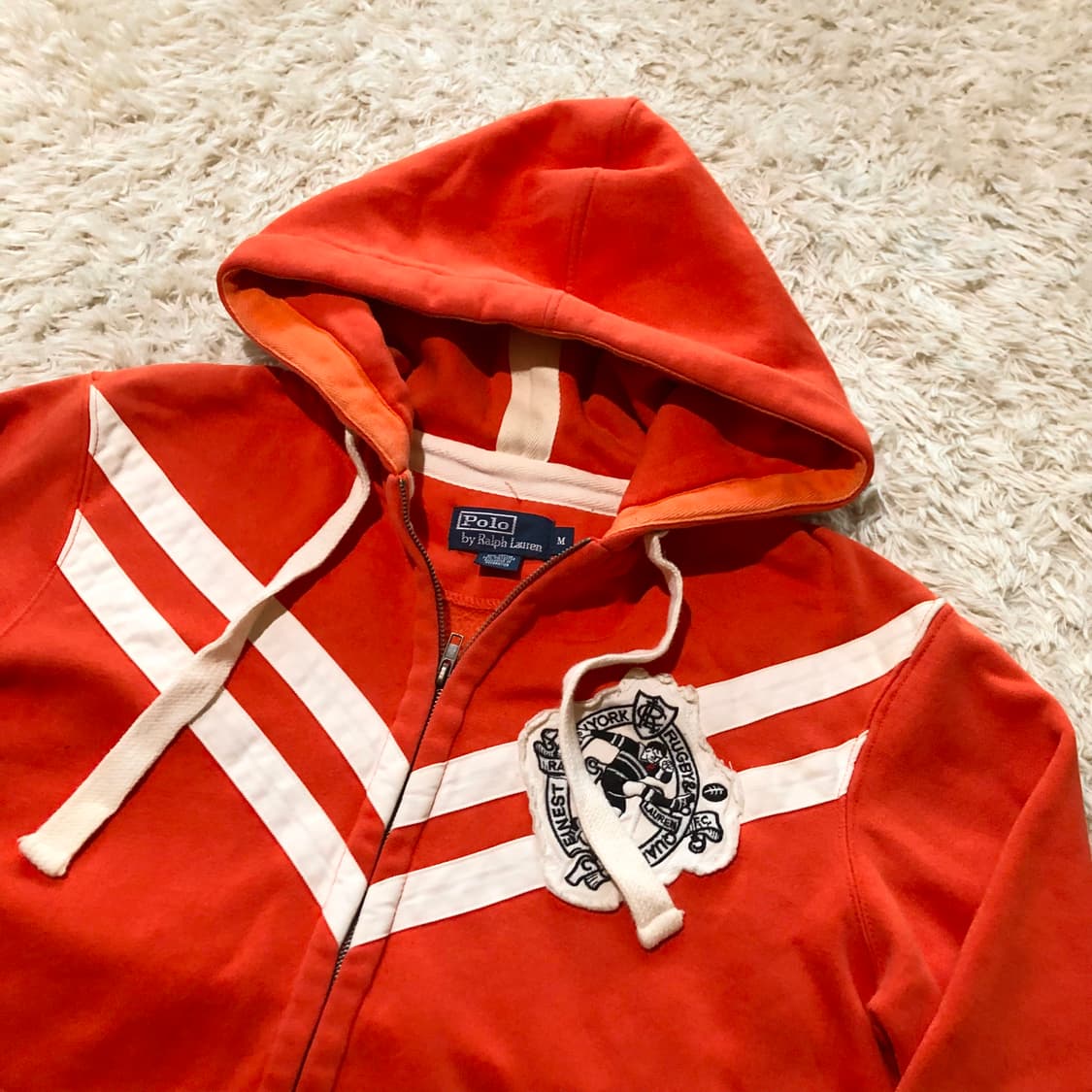 폴로 랄프로렌 후드집업 자켓 럭비 오렌지 상품이미지2