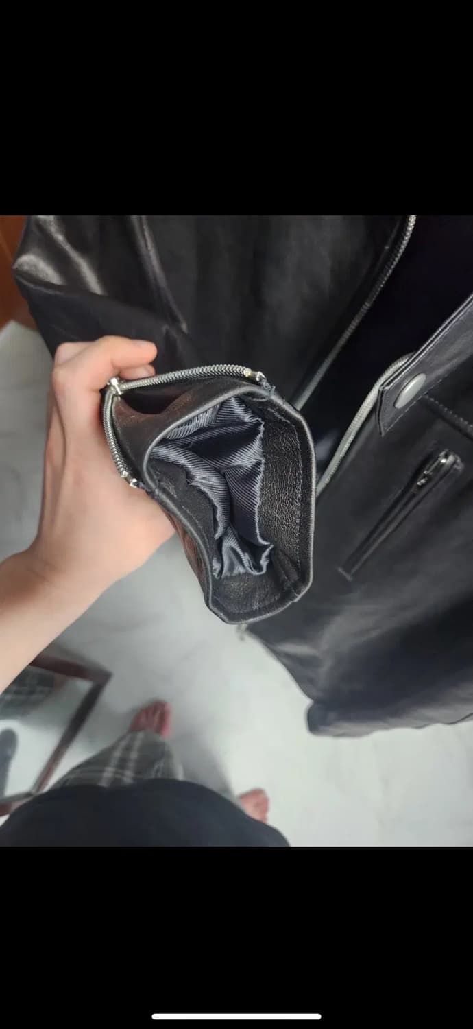 도프제이슨 프리미엄 램스킨 배지터블 스탠드카라 자켓 M/ L로 교환가능 상품이미지4
