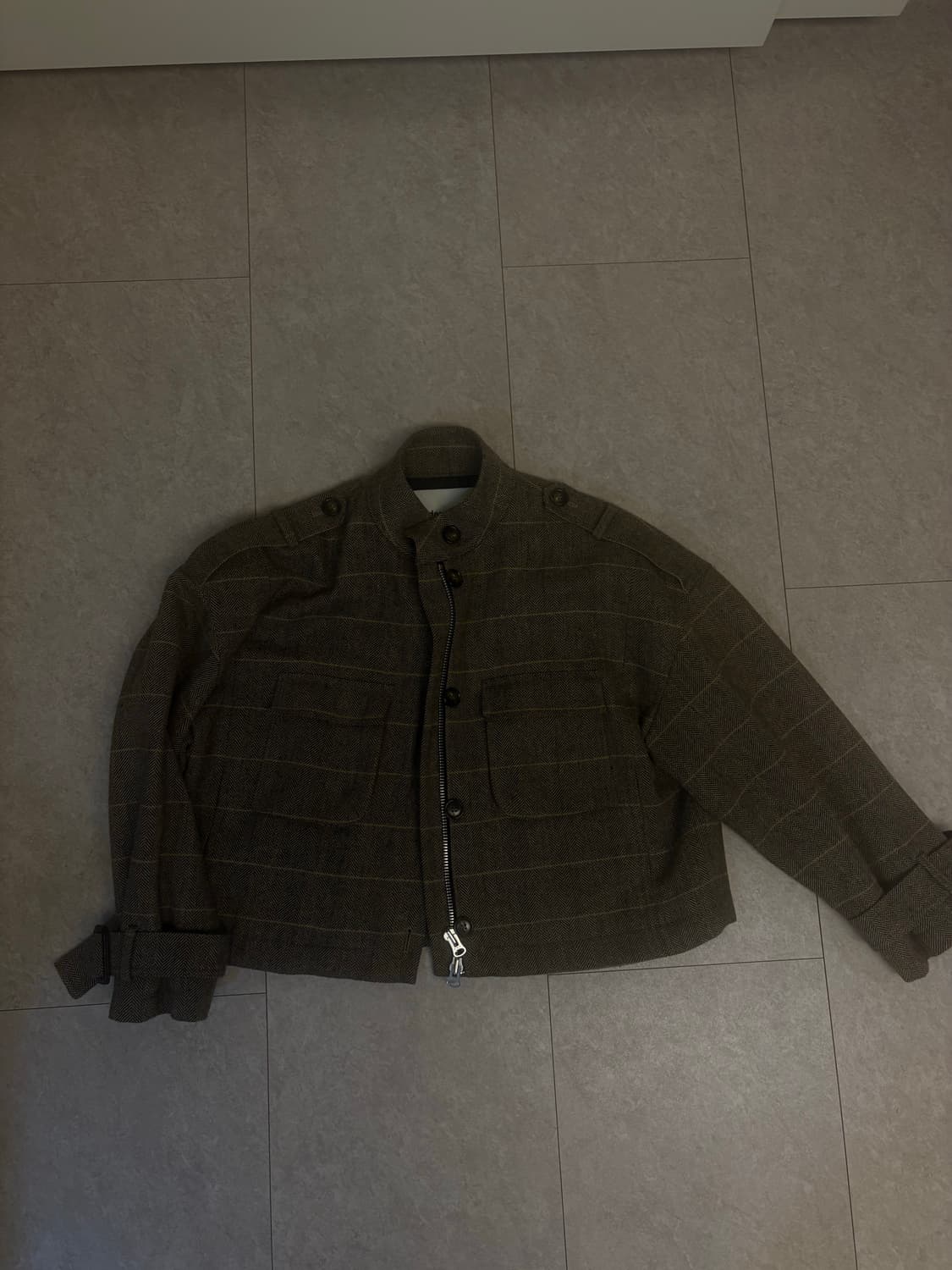 앤더슨벨 체크 숏 자켓 M사이즈 상품이미지5