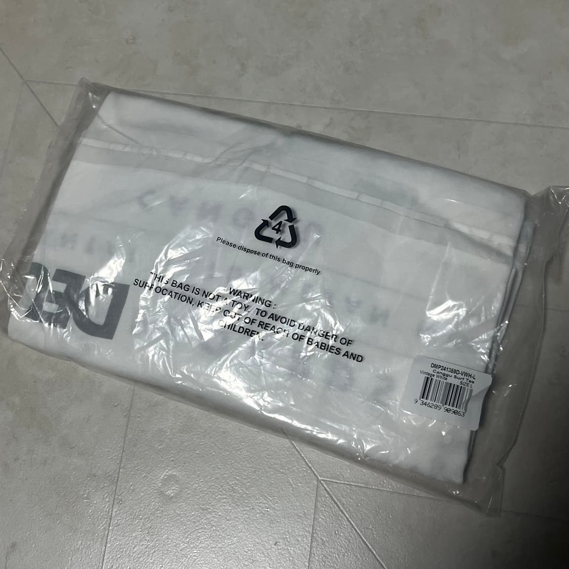 새상품) 데우스엑스마키나 창구 서프 티셔츠 빈티지 화이트 상품이미지6