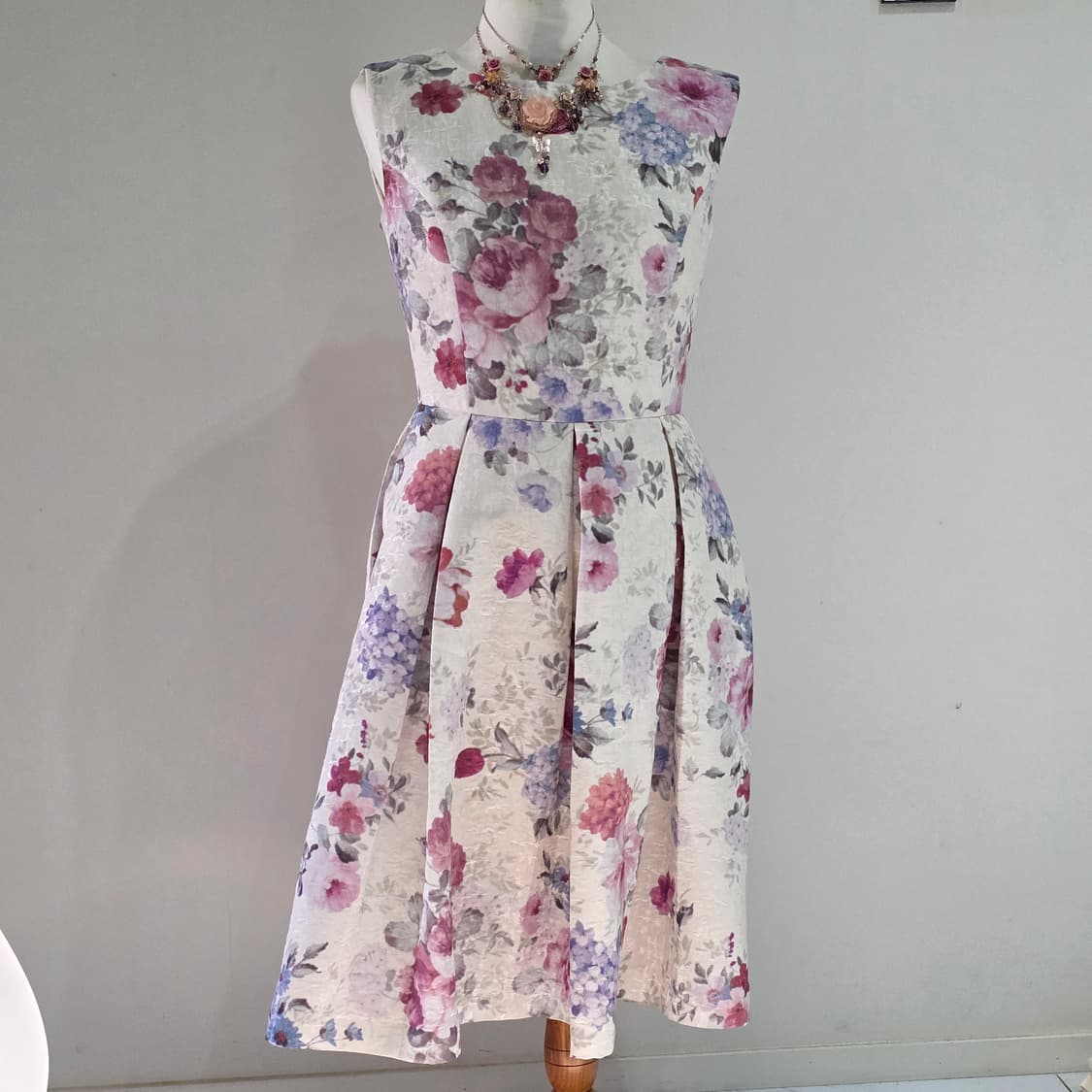 레스트로즈 고전일본빈티지)플로럴 장미 히메로리타 플레어 로맨틱 원피스 상품이미지5