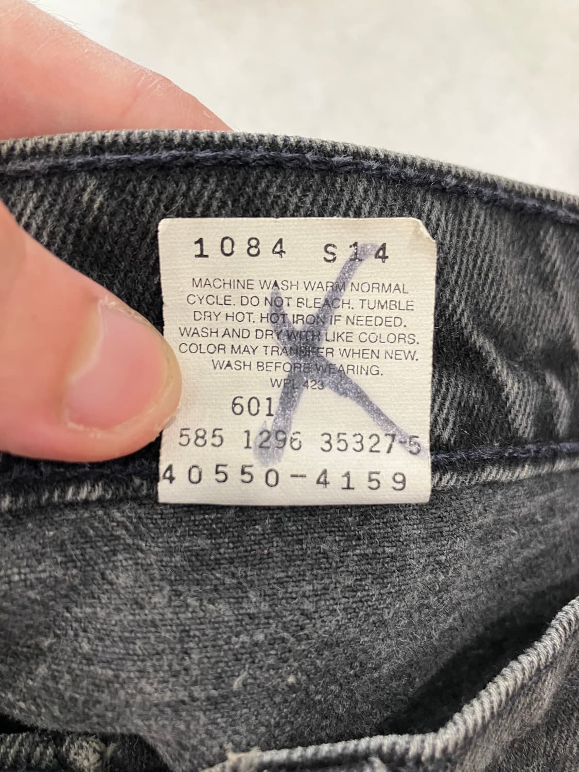 343 90s usa 리바이스 550 흑청 블랙 오렌지탭 상품이미지5