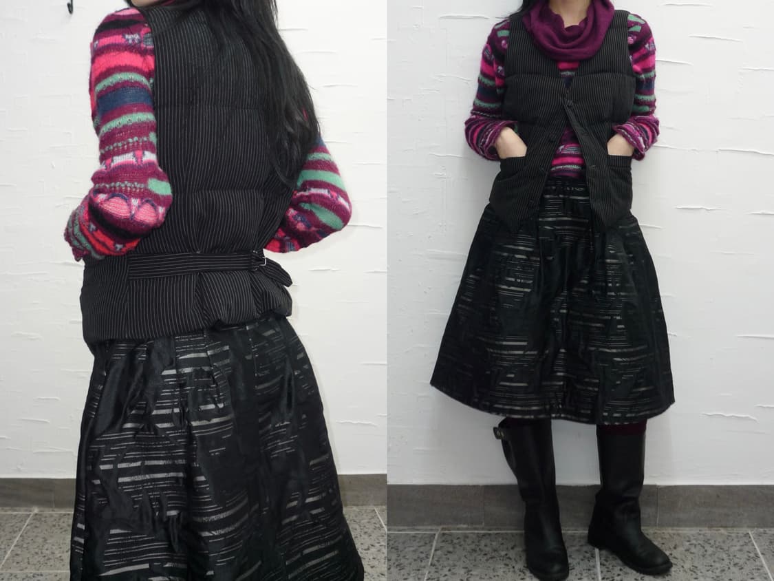 stripe quilted vest 상품이미지2