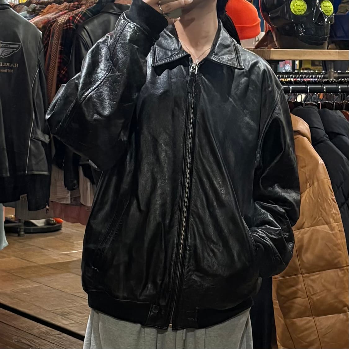 [HI] VTG 가죽자켓 블랙 상품이미지2