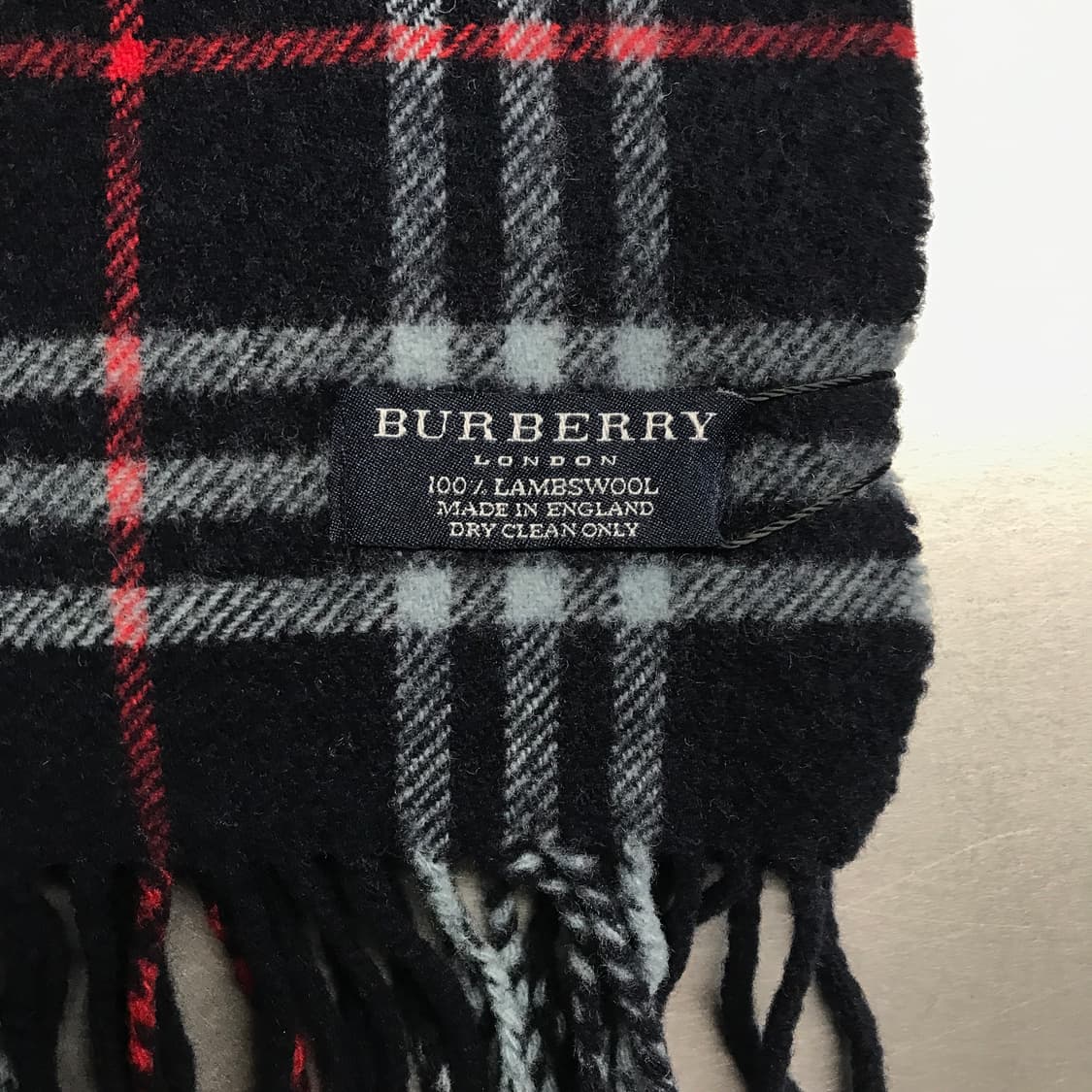 버버리 정품 램스울 머플러 네이비 상품이미지4