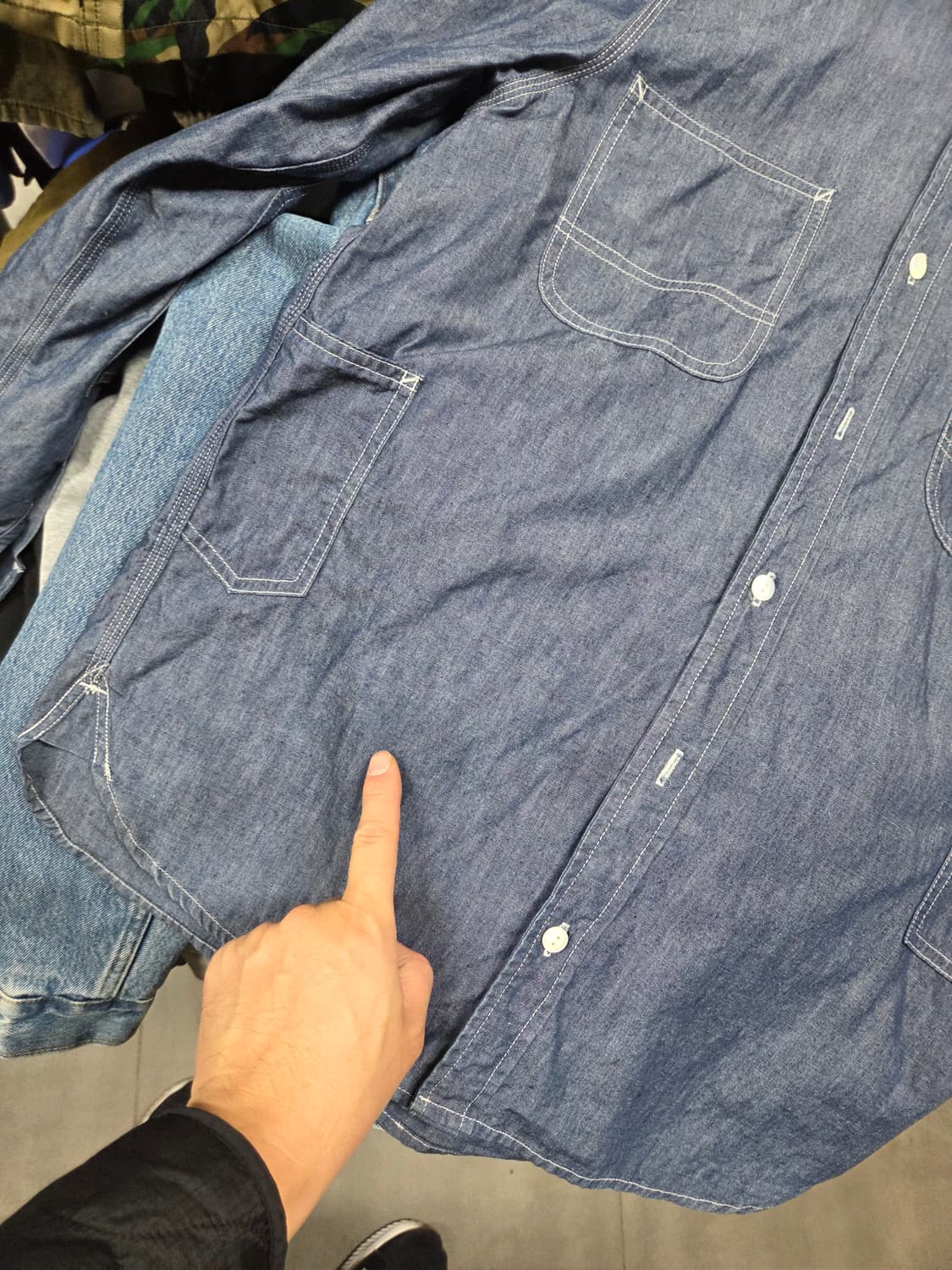 칼하트 아웃도어 motor 멀티포켓 스티치 데님셔츠 긴팔 m 상품이미지10