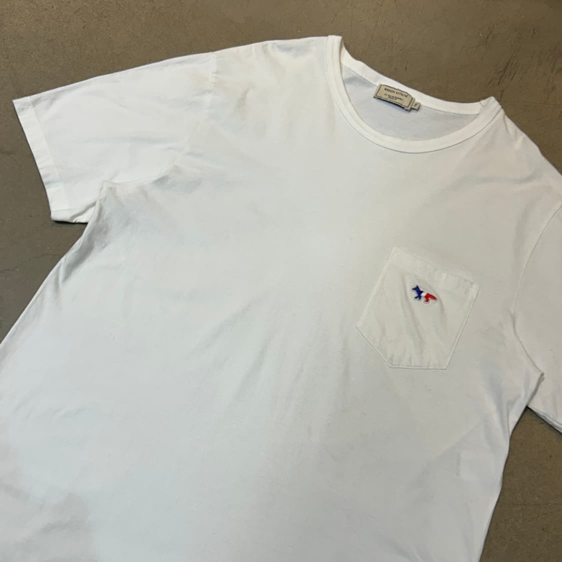 XXL 메종키츠네 프랑스 여우 자수 화이트 반팔티 상품이미지1