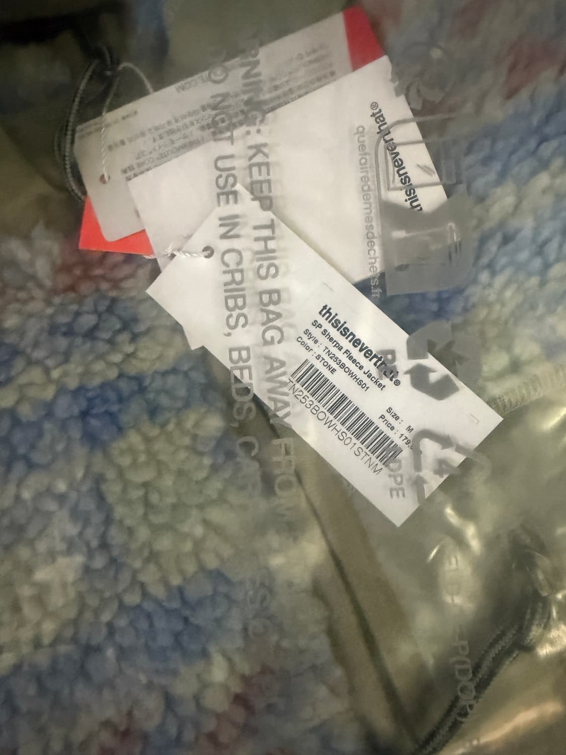 M사이즈 디스이즈네버댓 쉐르파 플리스 스톤 상품이미지2