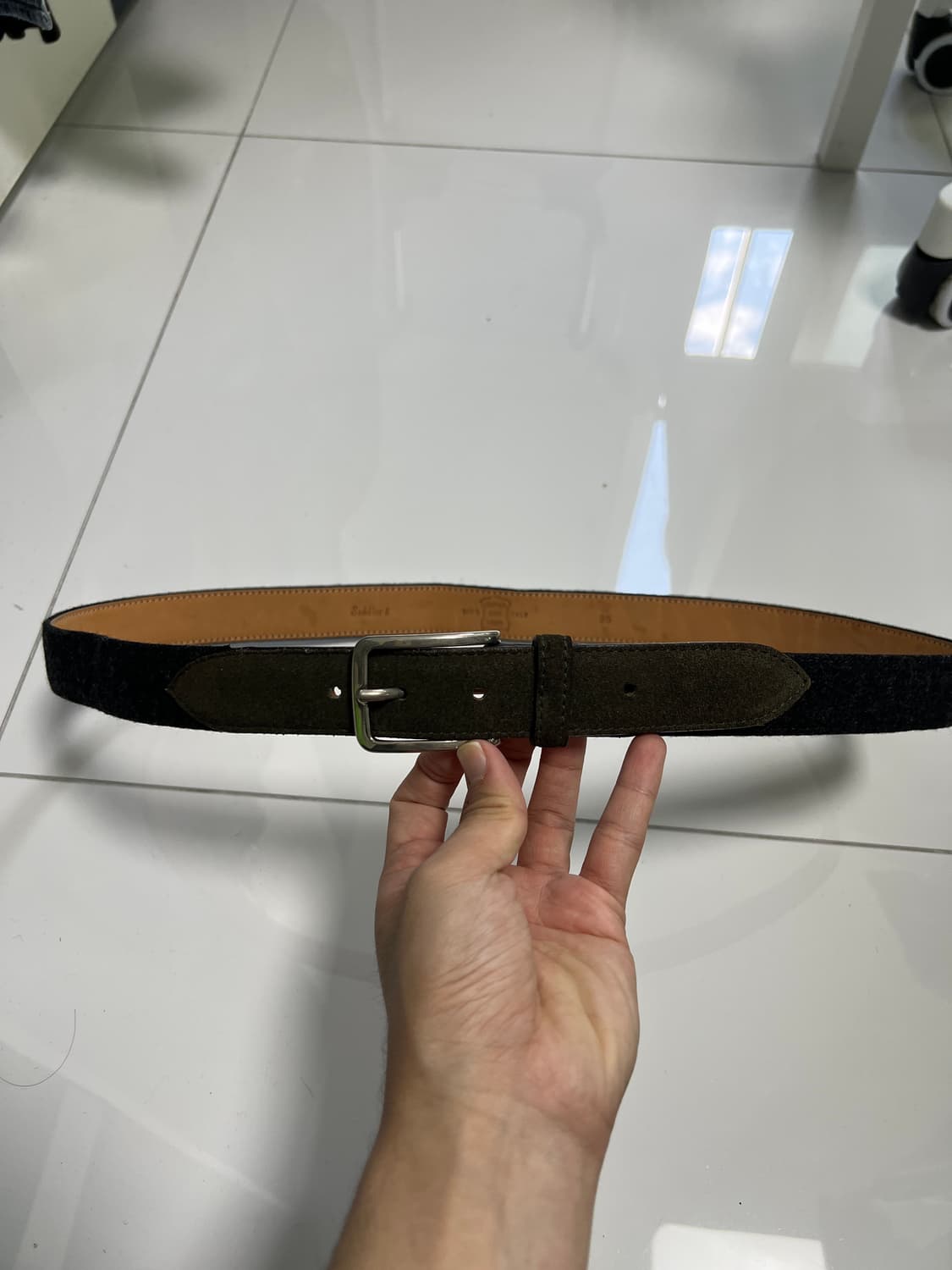 Saddler's 새들러스 스웨이드 벨트 95 상품이미지3