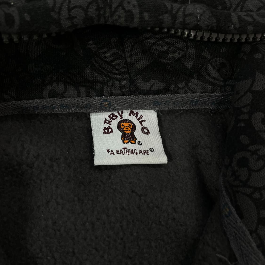 베이비마일로 애니멀 패턴 후드집업 그레이 블랙 상품이미지7