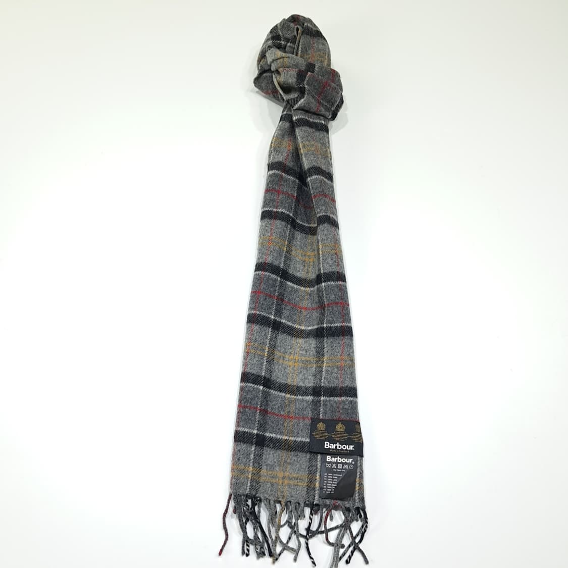MX604 바버 00s 스코틀랜드판 램스울 하우스타탄 그레이 머플러 목 상품이미지3