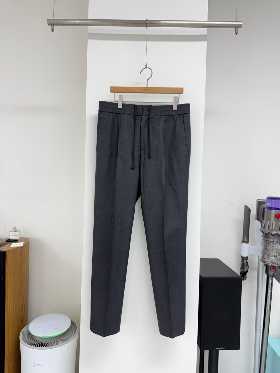 타임옴므 그레이 밴딩 슬랙스 상품이미지1