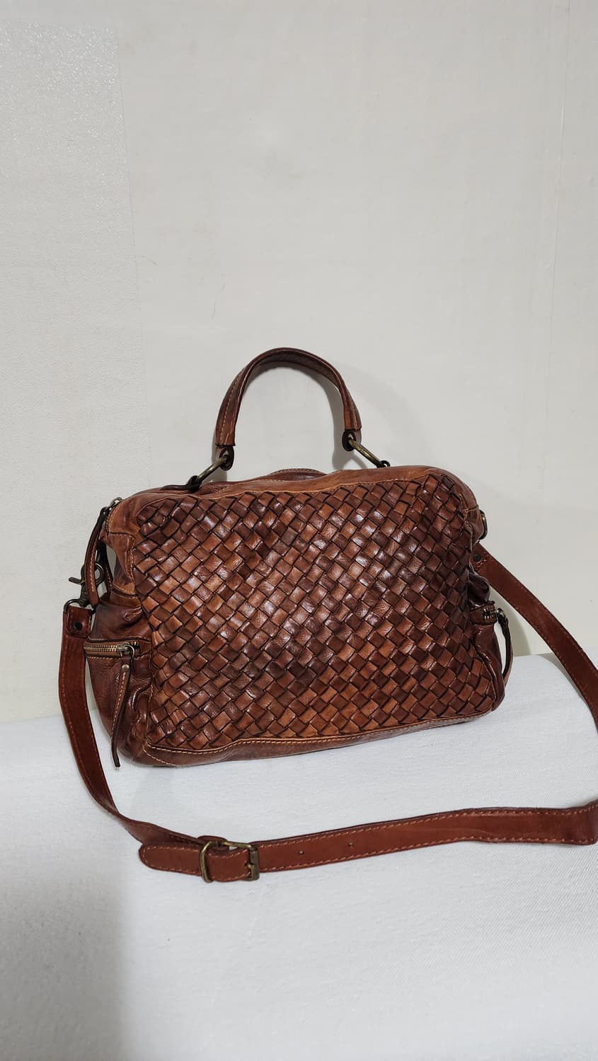 이태리 가죽 위빙 크로스백 토트백 여행용 가방 상품이미지1