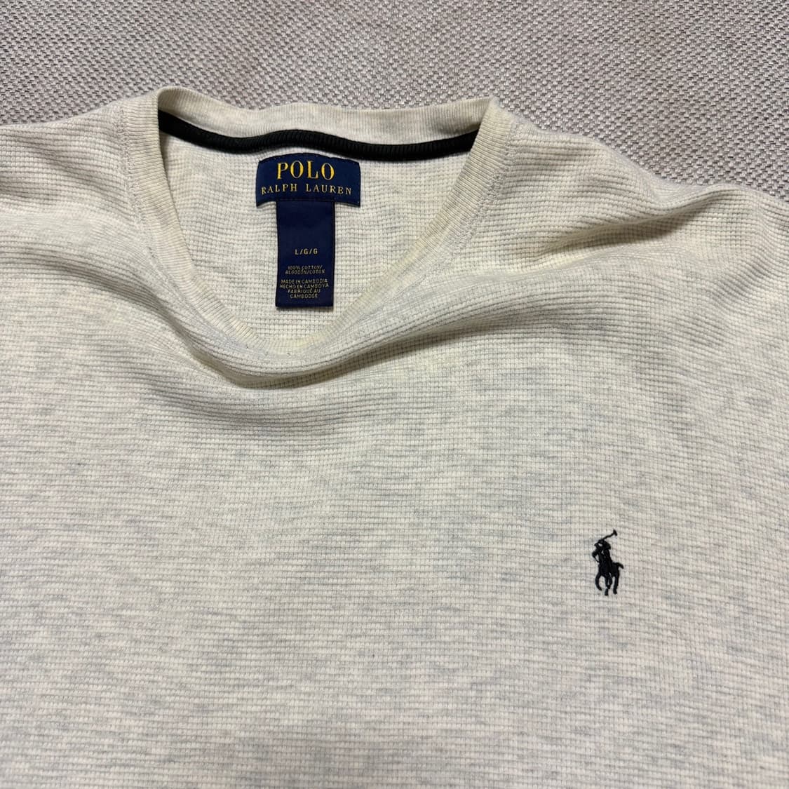 폴로 랄프로렌 와플 롱 슬리브 상품이미지2