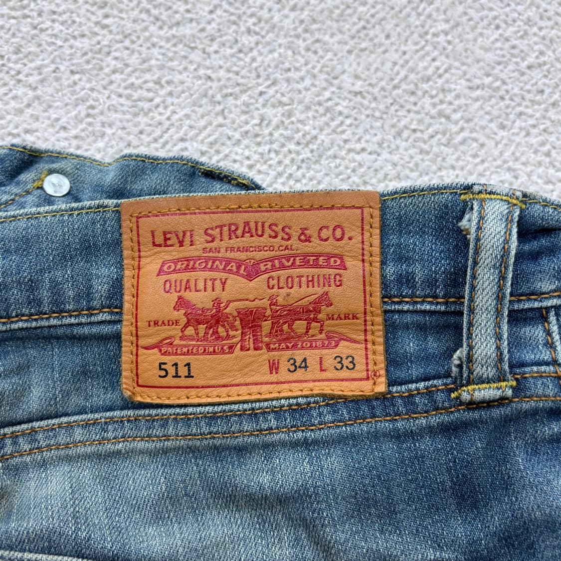 W34 L33 리바이스 511 데님 팬츠 0429E 상품이미지5