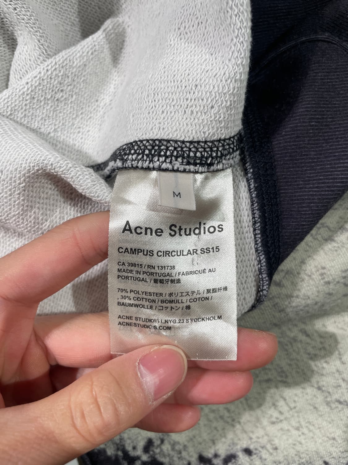 아크네 스튜디오 15S/S 캠퍼스 써큘러 스웻 셔츠 상품이미지8