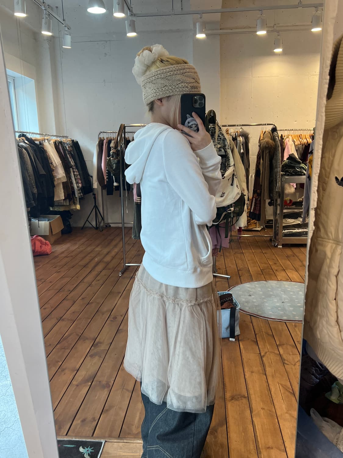 Hollister 화이트 패치 후드집업 상품이미지3