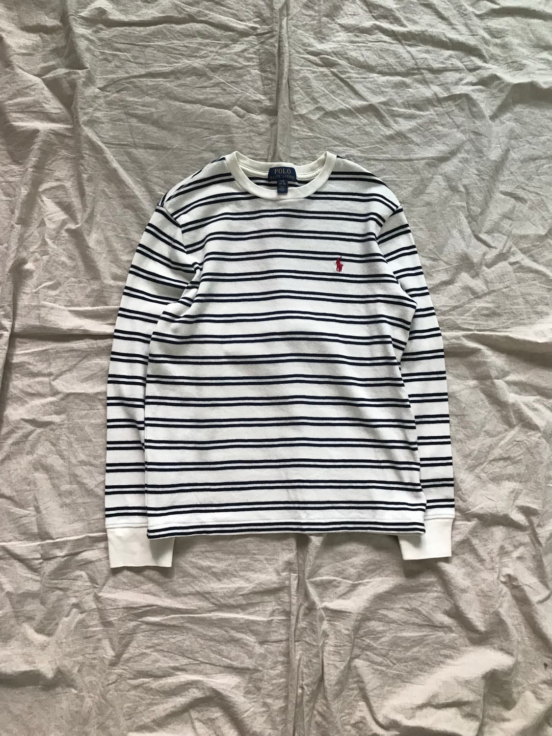 폴로 랄프로렌 포니로고 스트라이프 와플 롱슬리브니트 상품이미지5