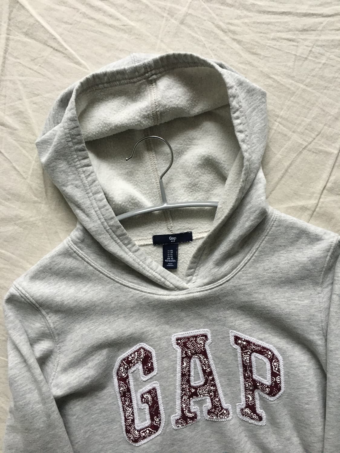 갭 페이즐리패턴 로고 후드티 상품이미지4