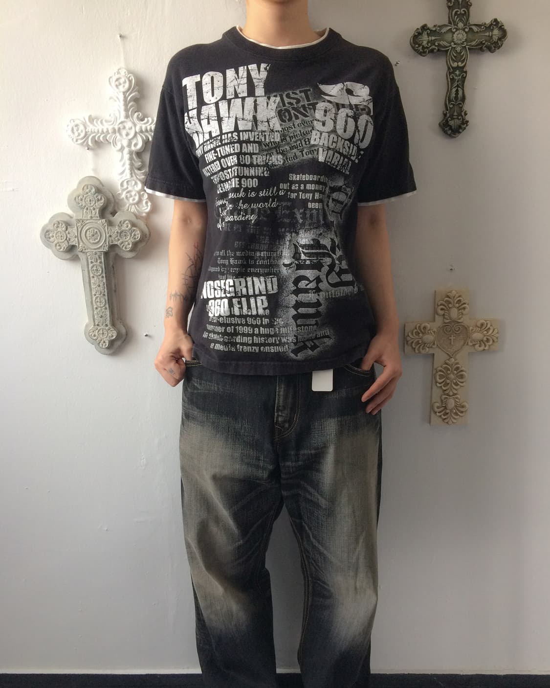 Lettering printing t shirt 상품이미지1