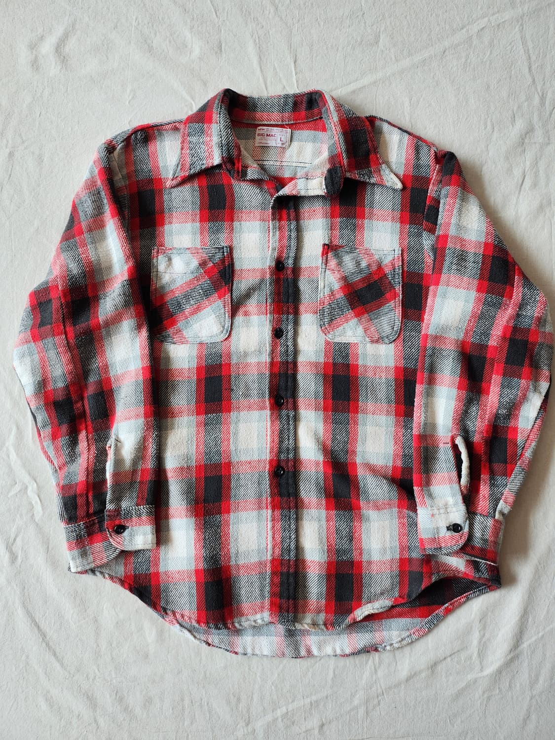 70s BIG MAC flannel check shirt 상품이미지1