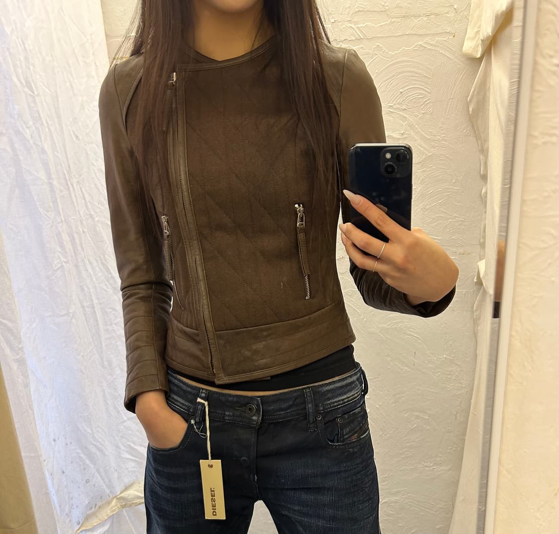 Jill by jill stuart 믹스 레더자켓 상품이미지2