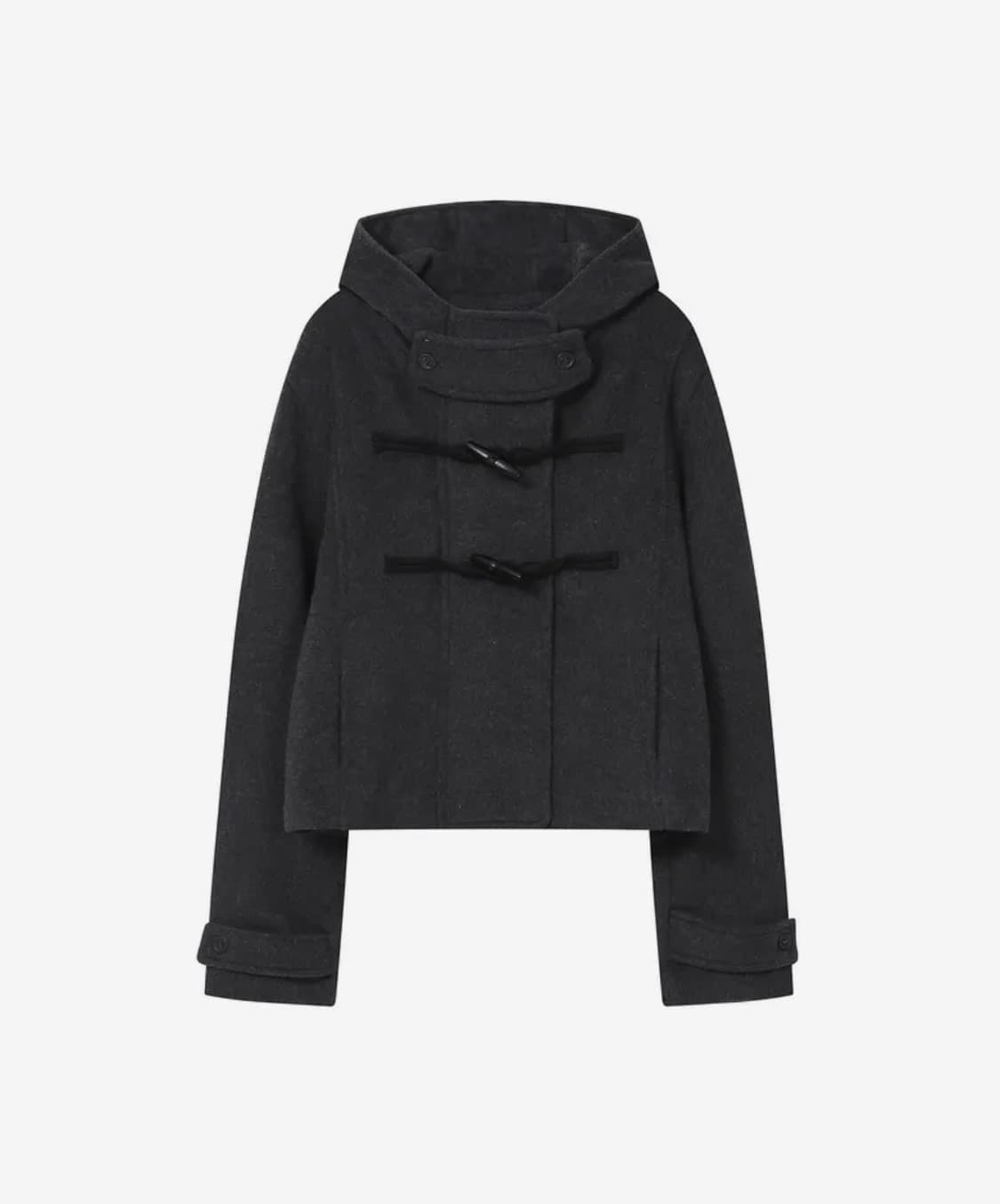 미세키서울 더플 숏 코트 차콜 상품이미지2